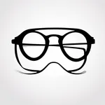 thick circular eyeglasses image